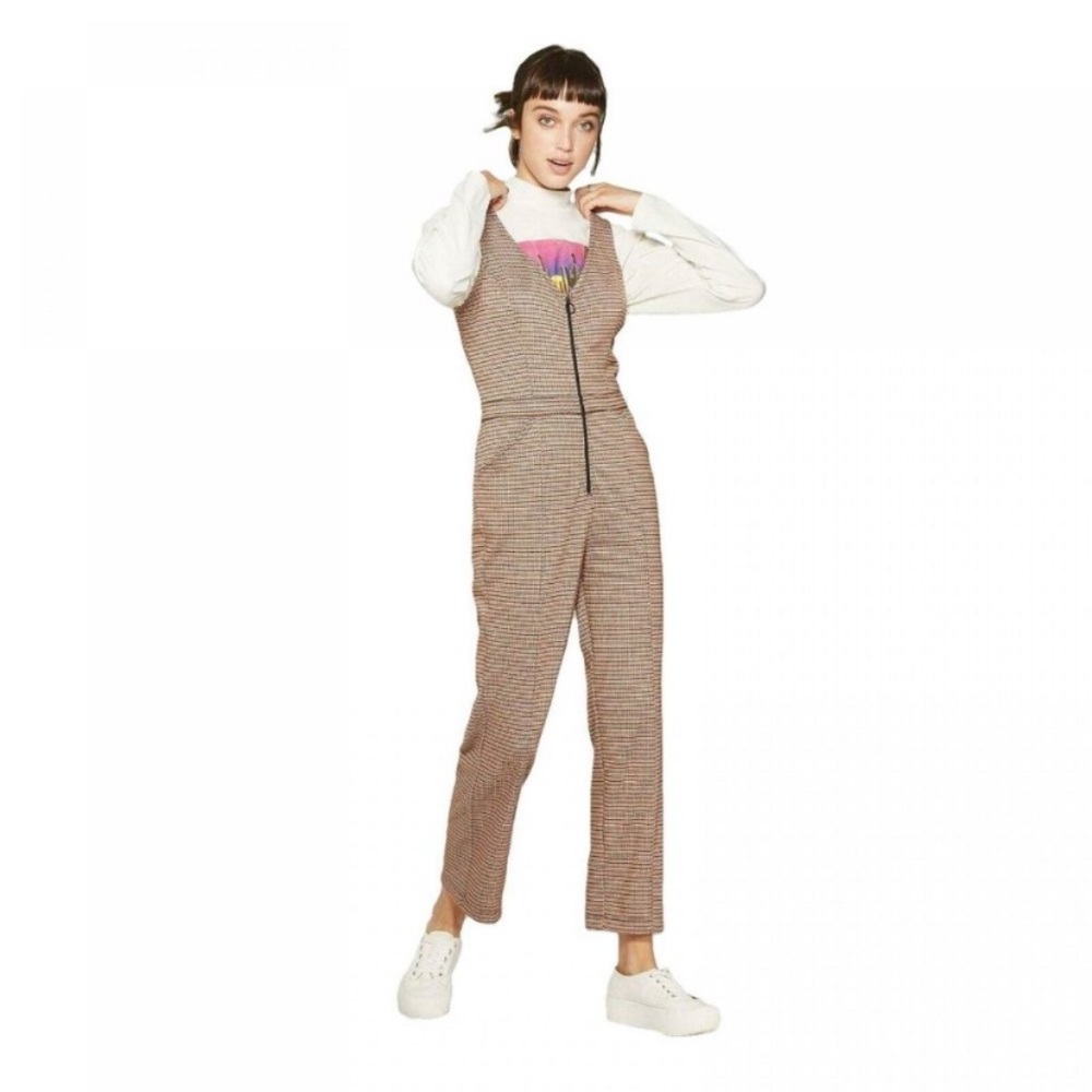 Wild Fab Plaid Jumpsuit